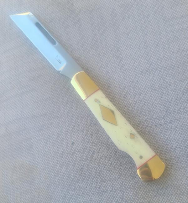 K'roo Giraffe Bone EO Sheepsfoot Jack.3.75..slip..coa...rwl34..filework..liners..spacers...brass 