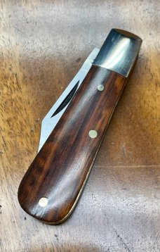 A. Wright & Son, Classic Barlow pocket knife with Clip Blade and Snakewood Handles