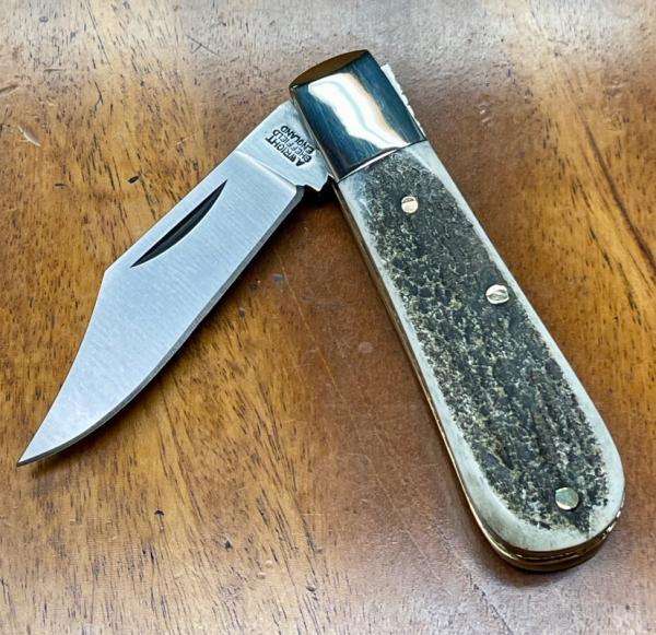 A. Wright & Son Classic Barlow with Clip Blade, Stag Handles and Traditional worked back Filing A. Wright & Son Classic Barlow with Clip Blade, Stag Handles and Traditional worked back Filing