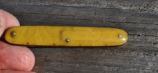 Remington Schrade Press Button R8055 Not Working Translucent Yellow All Parts Present Good Project!