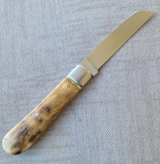 Bobby Toole Mammoth Ivory Lambsfoot Jack..3 7/8" closed...Cpm154..Fluted bolsters...coa and pouch 