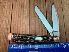 Schatt and Morgan Mini Trapper Mahogany Jigged Bone Short Run 2006
