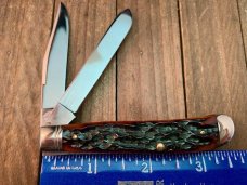 Schatt and Morgan Mini Trapper Mahogany Jigged Bone Short Run 2006