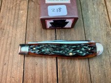 Schatt and Morgan Mini Trapper Mahogany Jigged Bone Short Run 2006