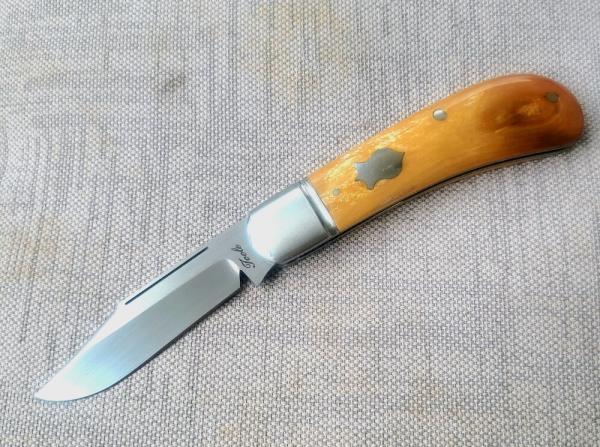 Bobby Toole Mammoth Ivory Lanny..Cpm154..4" closed..coa and pouch..fluted and doved bolsters 