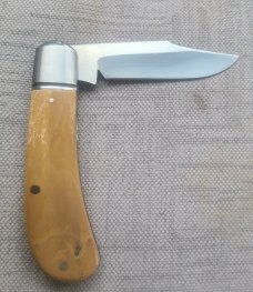Bobby Toole Mammoth Ivory Lanny..Cpm154..4" closed..coa and pouch..fluted and doved bolsters 