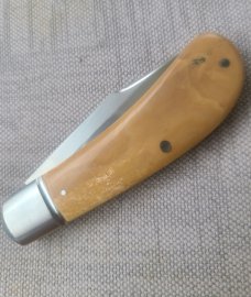 Bobby Toole Mammoth Ivory Lanny..Cpm154..4" closed..coa and pouch..fluted and doved bolsters 