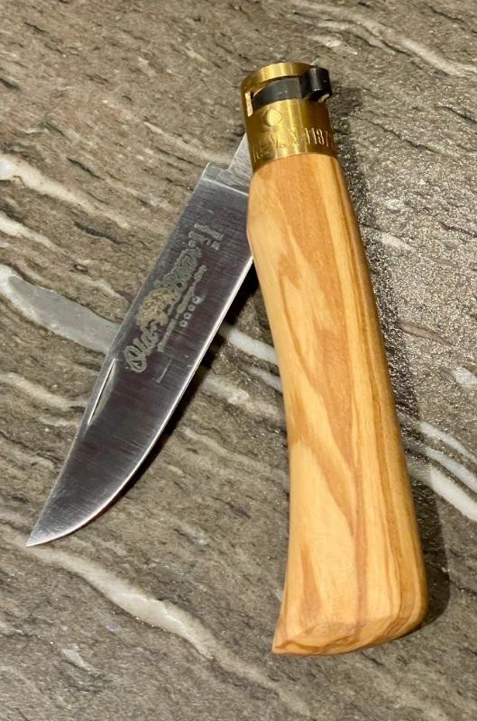 Antonini "Old Bear" Olive wood Outdoor knife with Clip Point blade and brass locking ring (M) Antonini "Old Bear" Olive wood Outdoor knife with Clip Point blade and brass locking ring (M)