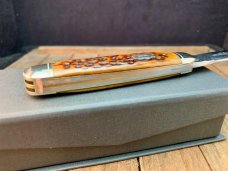 Schatt and Morgan 13th Anniversary Series Equal End Split Backspring Whittler Golden Root Bone 2003