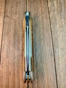 Schatt and Morgan 13th Anniversary Series Equal End Split Backspring Whittler Golden Root Bone 2003