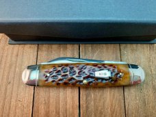 Schatt and Morgan 13th Anniversary Series Equal End Split Backspring Whittler Golden Root Bone 2003