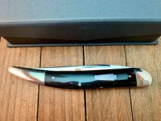Schatt and Morgan Medium Toothpick Buffalo with MOP Shield Inlay ATS-34 2002