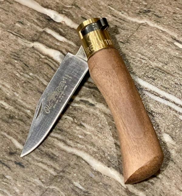 Antonini "Old Bear" Walnut Outdoor knife with Clip Point blade and brass locking ring (XS) Antonini "Old Bear" Walnut Outdoor knife with Clip Point blade and brass locking ring (XS)