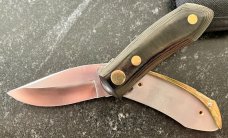 Vintage Bonanza Colt Swing Lock Knife, Barry Wood Design, Italy, Original Box & Sheath, Unused 