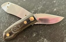 Vintage Bonanza Colt Swing Lock Knife, Barry Wood Design, Italy, Original Box & Sheath, Unused 