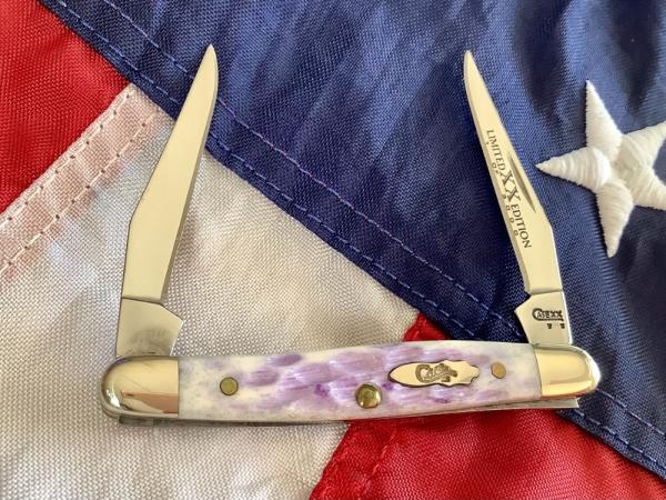 Case xx 2018 Small Muskrat Knife w/ Nice Violet/Purple Handles -NOS Case xx 2018 Small Muskrat Knife w/ Nice Violet/Purple Handles -NOS