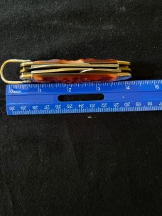Vintage Robeson Scout Camp Jack Knife W/Strawberry Red Jigged Bone Scales Nice!