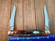 Canal Street Cutlery for Rigid Brand Muskrat Amber Carved Stag Bone 2007