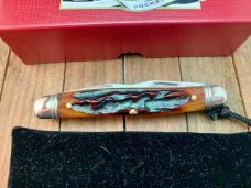 Canal Street Cutlery for Rigid Brand Muskrat Amber Carved Stag Bone 2007