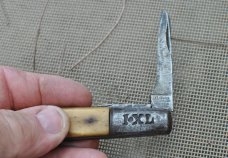 IXL Smooth Bone All Iron Hardware 3 3/8" Closed Itty Bitty Blade Great Snap Ditto  Master Sits Deep