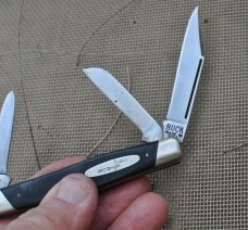 Buck 301 Camillus Made 70's Stockman Used Tight Loud Snap All Blades Black Delrin Slant Bolsters