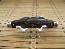 SCHRADE-WALDEN N.Y. U.S.A. NO.974 CONGRESS 4 BLADE VINT. 1956/1972 UNUSED CARBON STEEL POCKET KNIFE