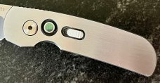 Limited Edition Protech Calmigo (2224) Steel Handle Custom Switchblade Knife, Used