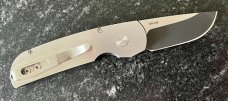 Limited Edition Protech Calmigo (2224) Steel Handle Custom Switchblade Knife, Used