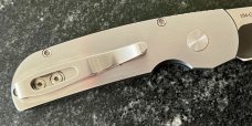 Limited Edition Protech Calmigo (2224) Steel Handle Custom Switchblade Knife, Used