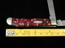 Case Smooth Cranberry Kirinite Mini Trapper Knife 13273 USA Made 2016 10207 SS