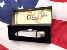 1982 Case xx Peanut Pocket Knife (8220 SS) w/ Beautiful Mother of Pearl  Handles -NOS & A Beauty!