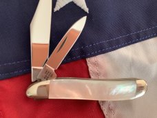 1982 Case xx Peanut Pocket Knife (8220 SS) w/ Beautiful Mother of Pearl  Handles -NOS & A Beauty!