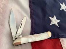 1982 Case xx Peanut Pocket Knife (8220 SS) w/ Beautiful Mother of Pearl  Handles -NOS & A Beauty!