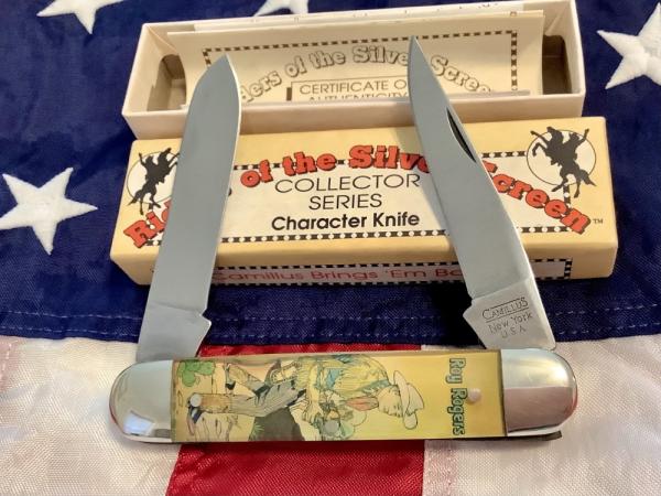 Vintage Camillus 2 Blade Large Cigar Knife w/ Riders of the Silver Screen Handles -Roy Rogers -NOS Vintage Camillus 2 Blade Large Cigar Knife w/ Riders of the Silver Screen Handles -Roy Rogers -NOS