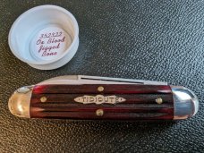 GEC 35 Ox Blood Jigged Bone Cattle Knife - LNIT