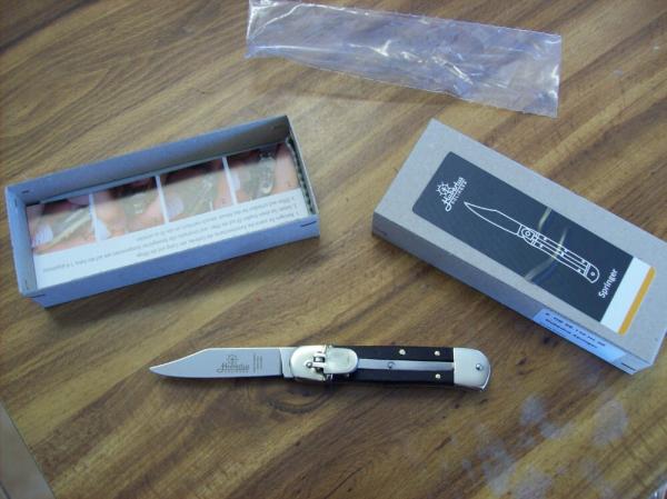 Hubertus Knife Solingen, Germany Small 08 Exotic Black Ebony Wood 5 3/4 " Open Lilyput NIB Hubertus Knife Solingen, Germany Small 08 Exotic Black Ebony Wood 5 3/4 " Open Lilyput NIB