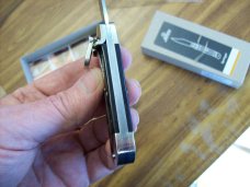 Hubertus Knife Solingen, Germany Small 08 Exotic Black Ebony Wood 5 3/4 " Open Lilyput NIB