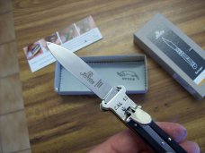 Hubertus Knife Shellpuller Patronenzieher Solingen Large Size 11 Exotic Black Ebonywood UNUSED NIB.