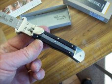 Hubertus Knife Shellpuller Patronenzieher Solingen Large Size 11 Exotic Black Ebonywood UNUSED NIB.