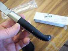 A.G.A. Campolin Pattada Scarce Italian Automatic African Black Ebonywood UNUSED W/Pouch & Box