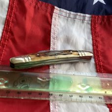 Bulldog Brand 1983 Congress Tobacco Blade Etch w/ Great Stag Handles