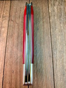 Robeson Shuredge by Queen Fish Knife with Scaler Strawberry Red Jigged Bone 1995