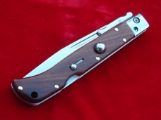 New 9" Roma style Swinguard Switchblade knife Wood handles