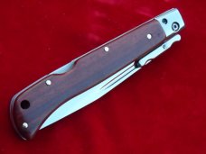 New 9" Roma style Swinguard Switchblade knife Wood handles