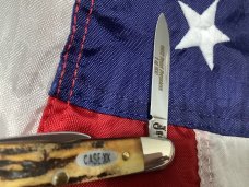 1 of 100 Case xx 1997 Pearl Premier Eisenhower w/ Mother of Pearl Shield w/ Super Stag Handles -NOS 