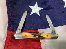 1 of 100 Case xx 1997 Pearl Premier Eisenhower w/ Mother of Pearl Shield w/ Super Stag Handles -NOS 