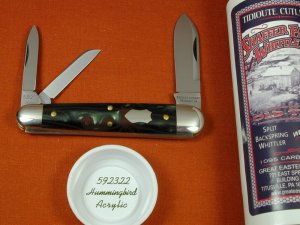 Great Eastern Cutlery Hummingbird Acrylic Shaffer Farm Splitback Whittler Knife 1 Of 529 NIT 592322