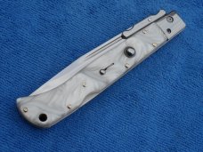  11"  Roma style Swinguard switchblade knife-Pearl handles II 