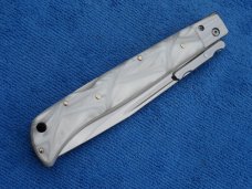  11"  Roma style Swinguard switchblade knife-Pearl handles II 
