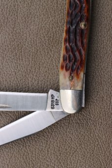 1985 CASE XX 6318SS MED. STOCKMAN JIGGED BONE SATIN BLADE FINISH